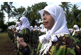 Acehnese women guerrillas join separatist anniversary ceremony